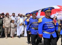 جنازة مهيبة رسمية وشعبية للمغدور به الشهيد اللواء حسن بن جلال رائد التصنيع العسكري