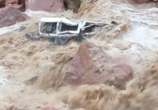 سيول الأمطار تجرف امرأة في أحد أرياف مديرية يريم بمحافظة إب