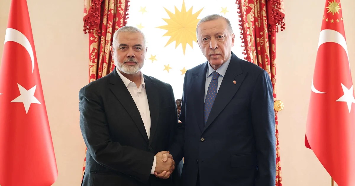 لأوّل مرّة منذ العدوان.. إسماعيل هنيّة يلتقي أردوغان في تركيا