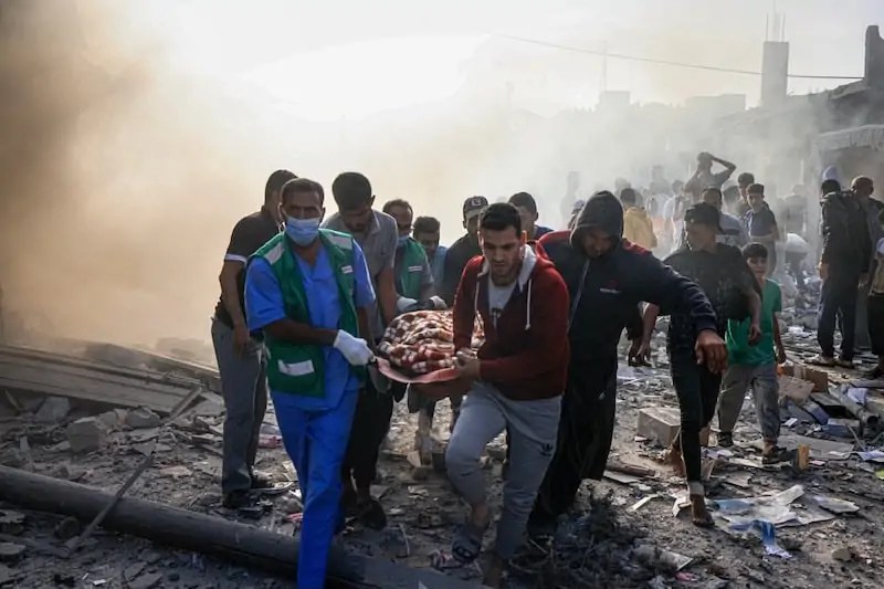 استشهاد 19 فلسطينيا بينهم 14 أطفال بقصف لمنزلين شرقي رفح